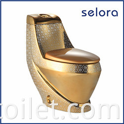Сантехника в форме яйца, роскошный двухсекционный туалет золотого цвета для продажи